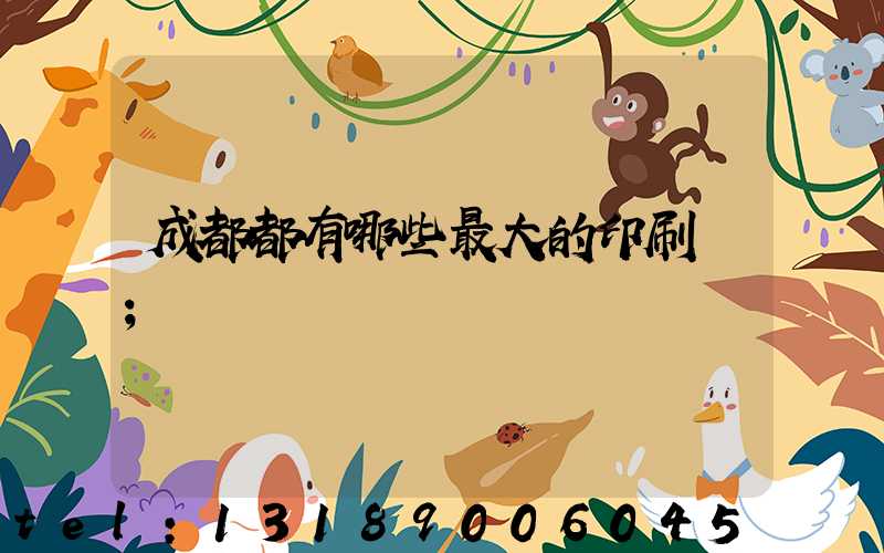 成都都有哪些最大的印刷廠