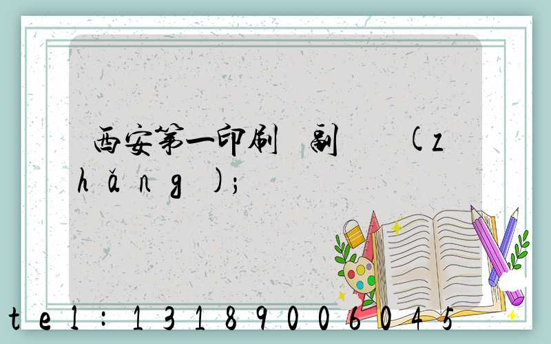 西安第一印刷廠副廠長(zhǎng)